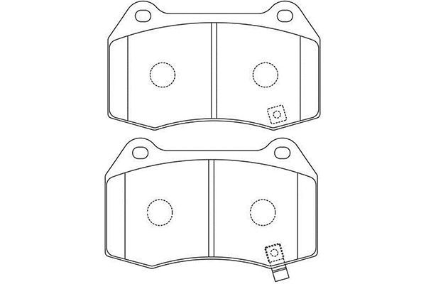 KAVO PARTS Комплект тормозных колодок, дисковый тормоз BP-6622